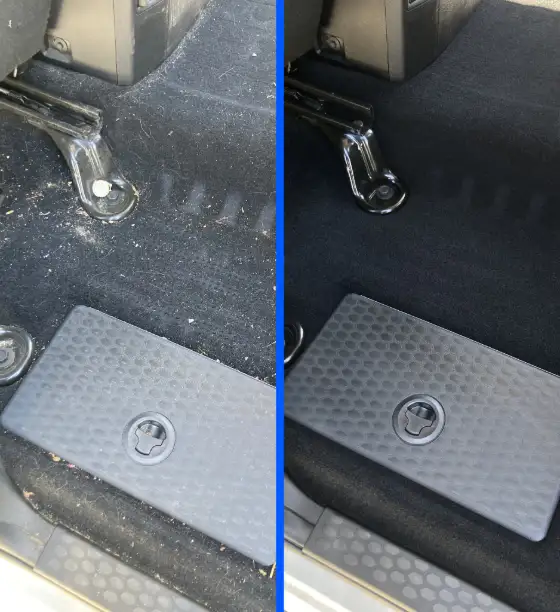Carpet before and after