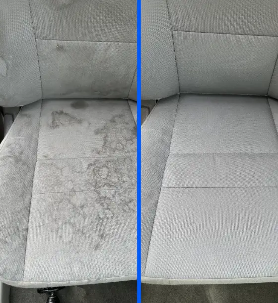 Seat before and after